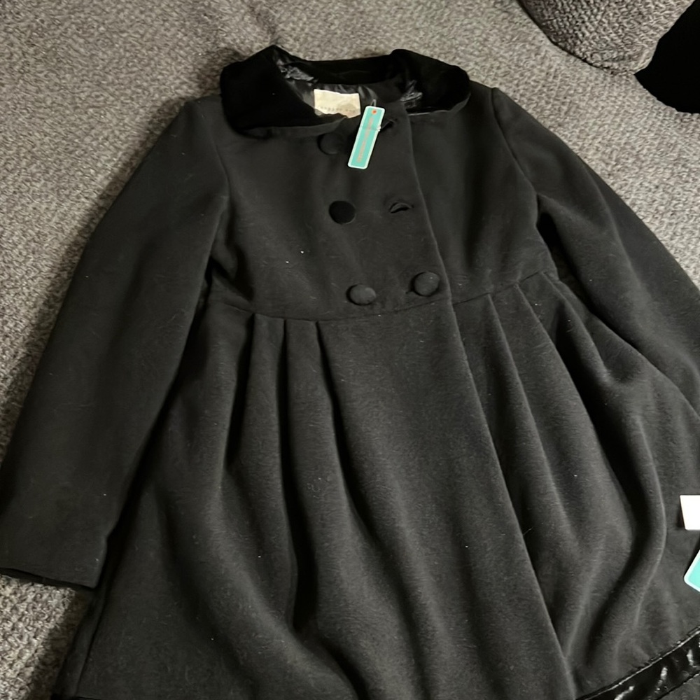 Cooper Key. Kids 10/12. Black dress coat.